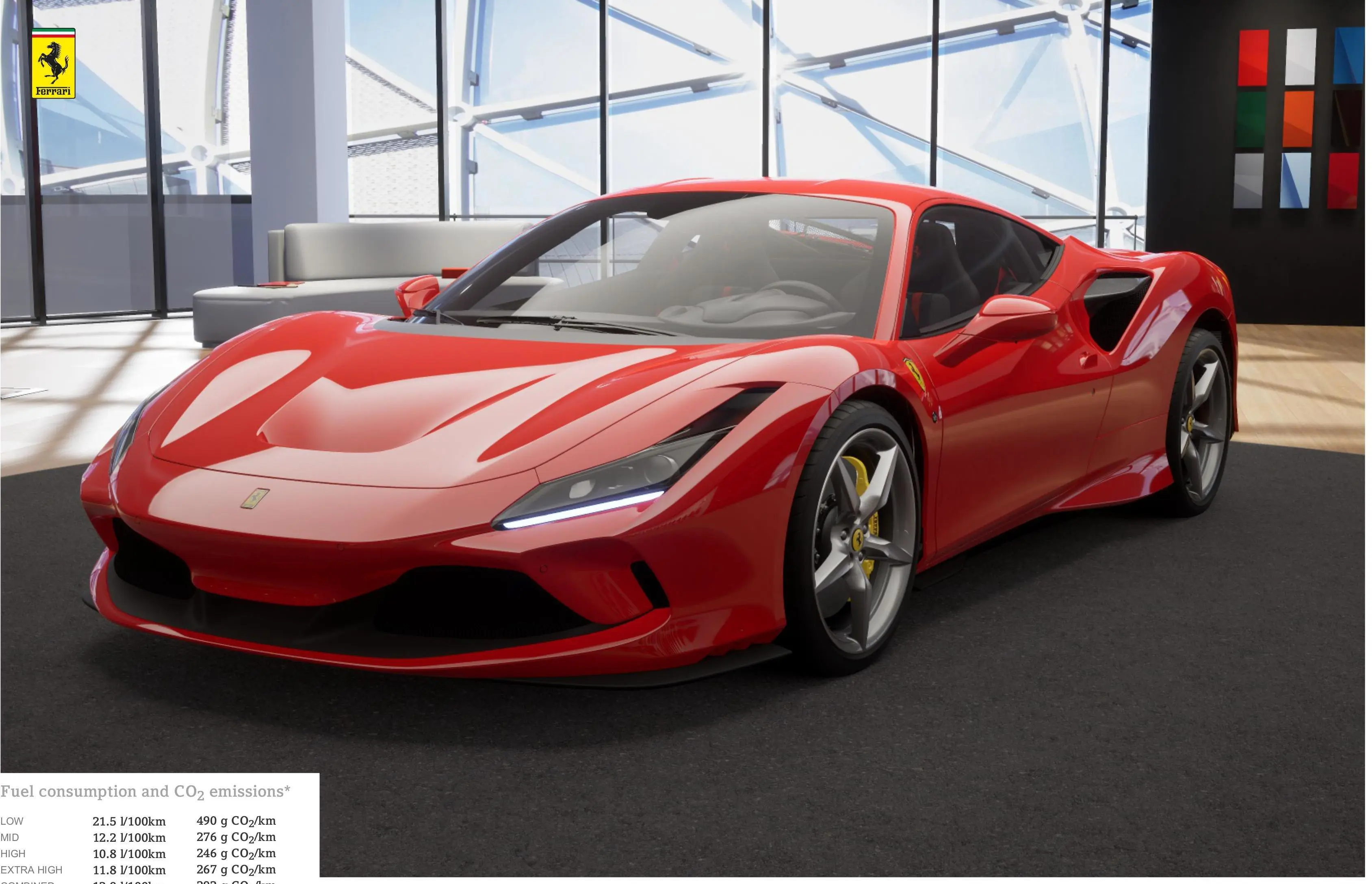 法拉利F8红色 2022款 FerrariTribato3.9T 